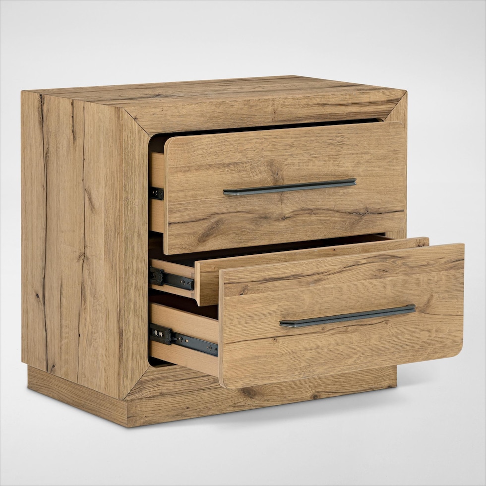 wyatt light brown nightstand   