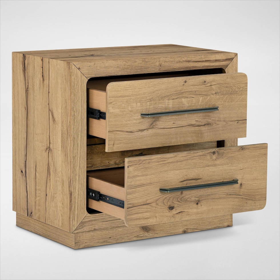 wyatt light brown nightstand   