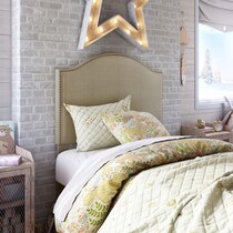 wyatt light brown twin headboard   