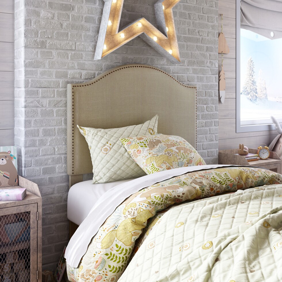 wyatt light brown twin headboard   