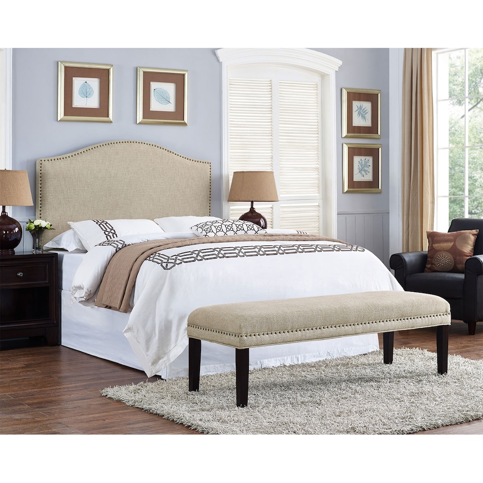 wyatt linen full queen headboard   