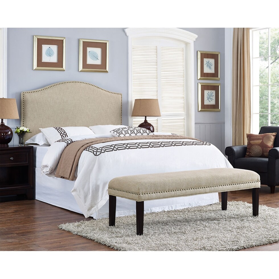 wyatt linen king california king headboard   
