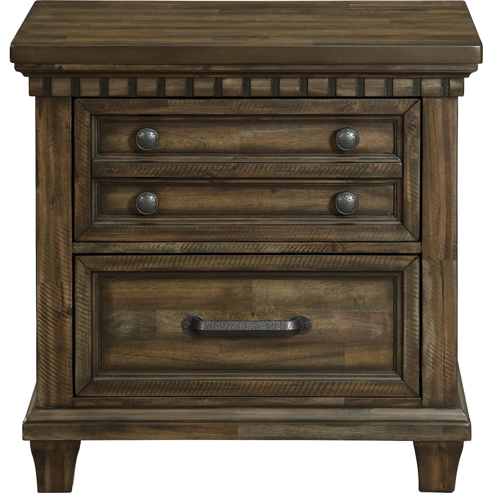 wynden dark brown nightstand   