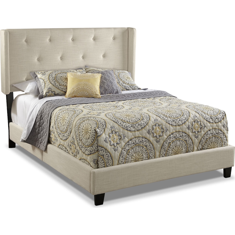 wynne cream queen bed   