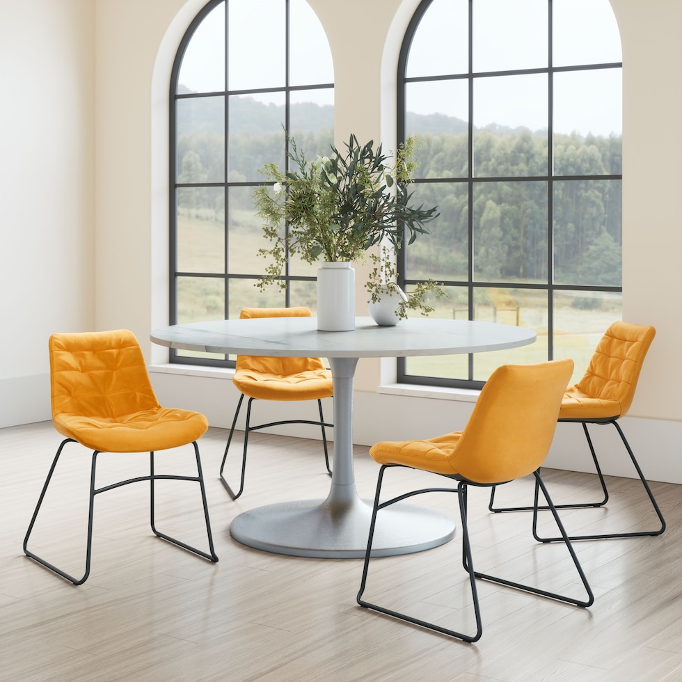 wynter yellow dining chair   