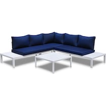 wynwood navy and white outdoor sectional set   