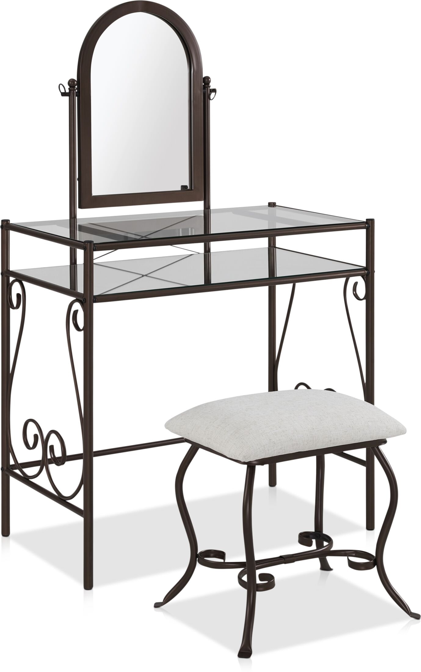 Acme Furniture Northville 26940+26942MR Vanity Desk and Mirror Set, Value  City Furniture