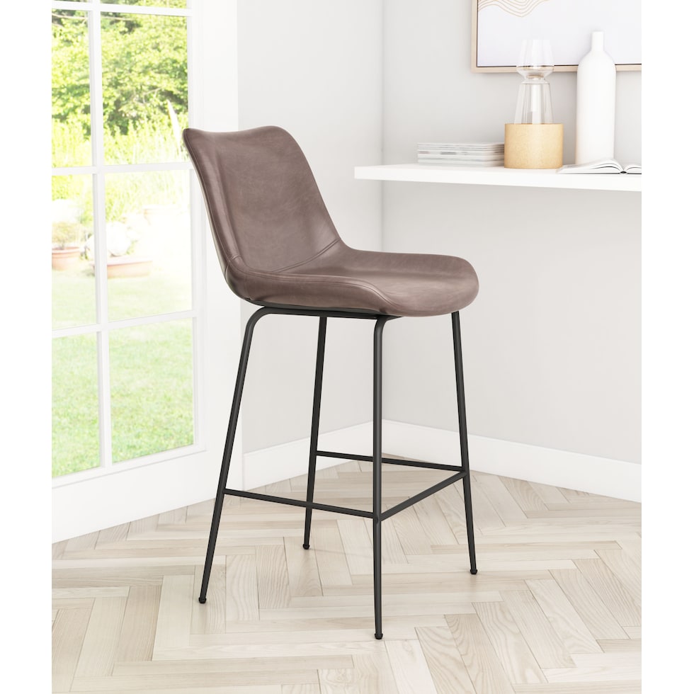 xyon dark brown bar stool   