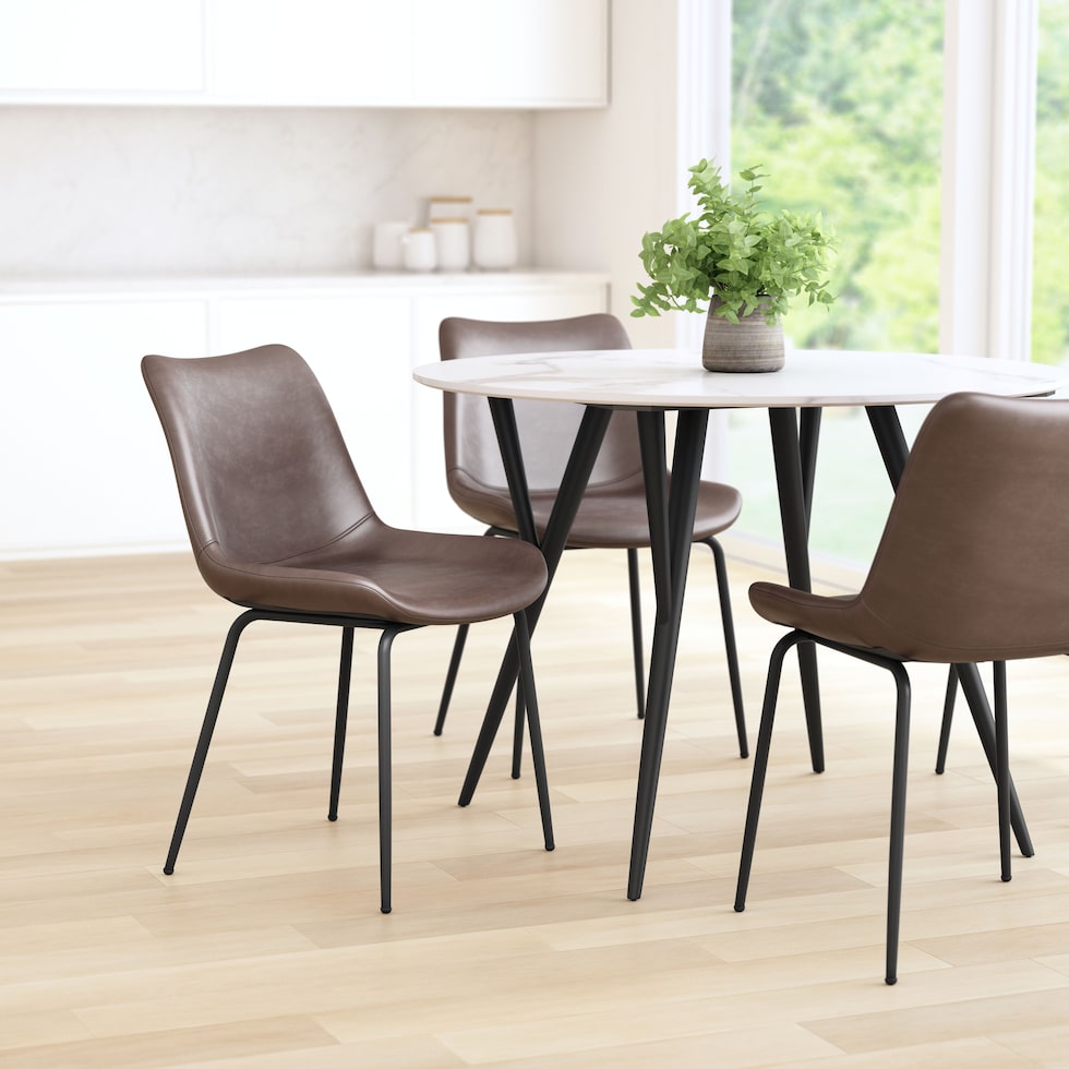 xyon dark brown dining chair   