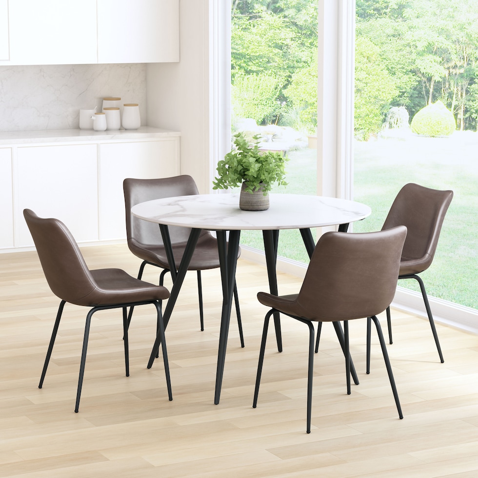 xyon dark brown dining chair   