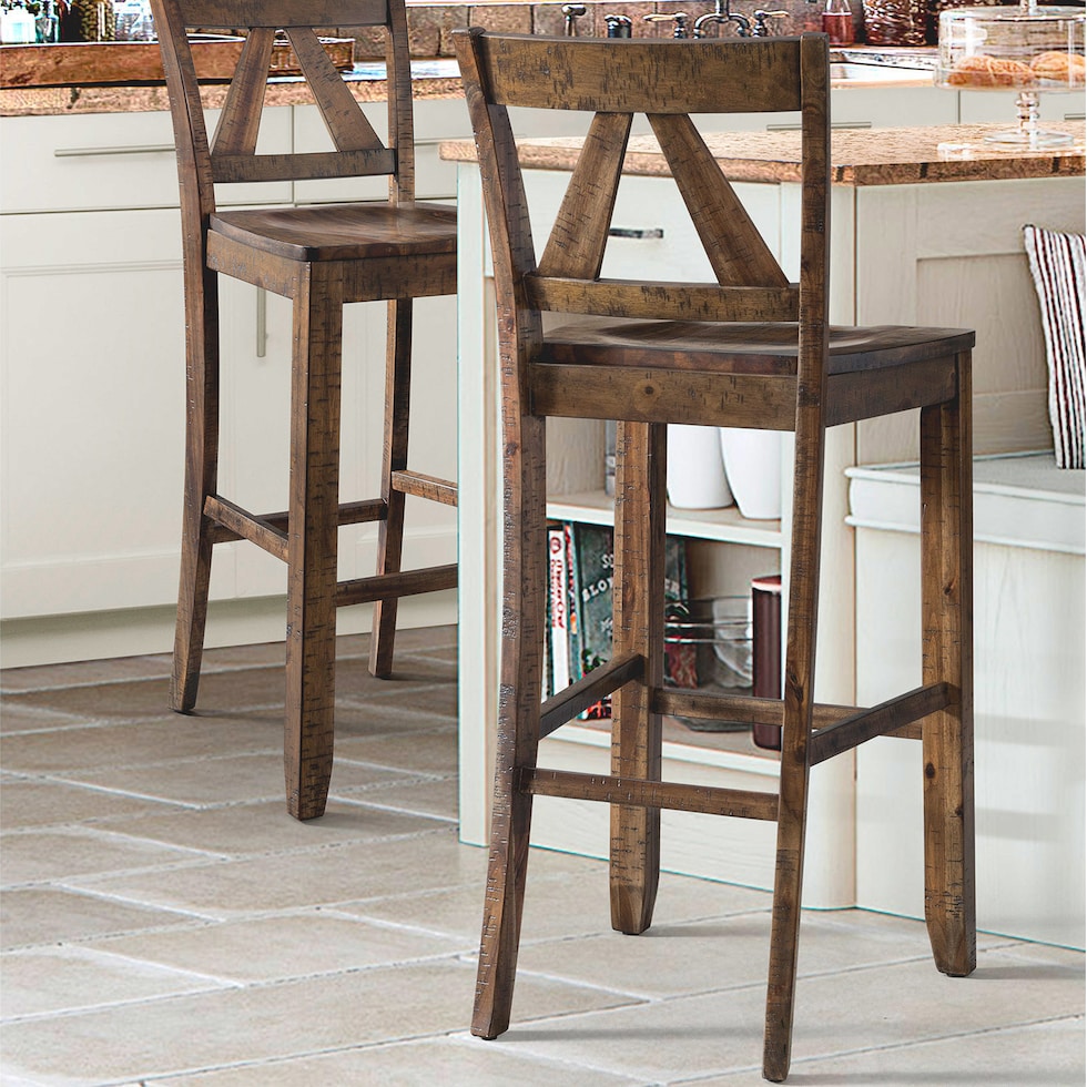 yaelle dark brown bar stool   