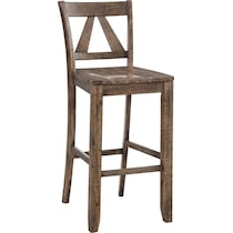 yaelle dark brown bar stool   