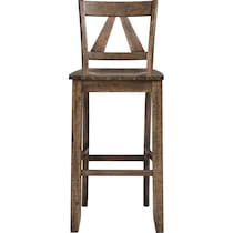 yaelle dark brown bar stool   