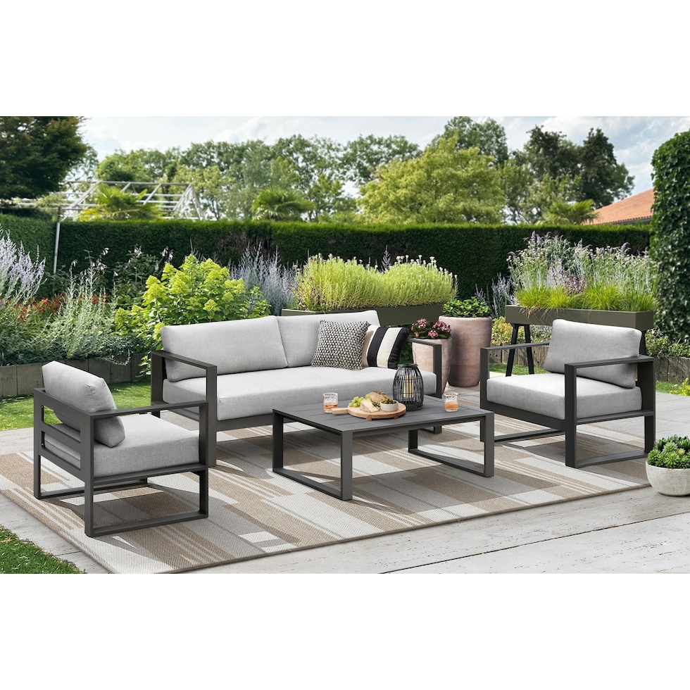 yarmouth light brown outdoor sofa set   