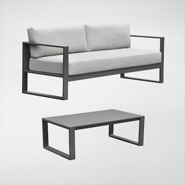 Yarmouth Outdoor Sofa and Coffee Table