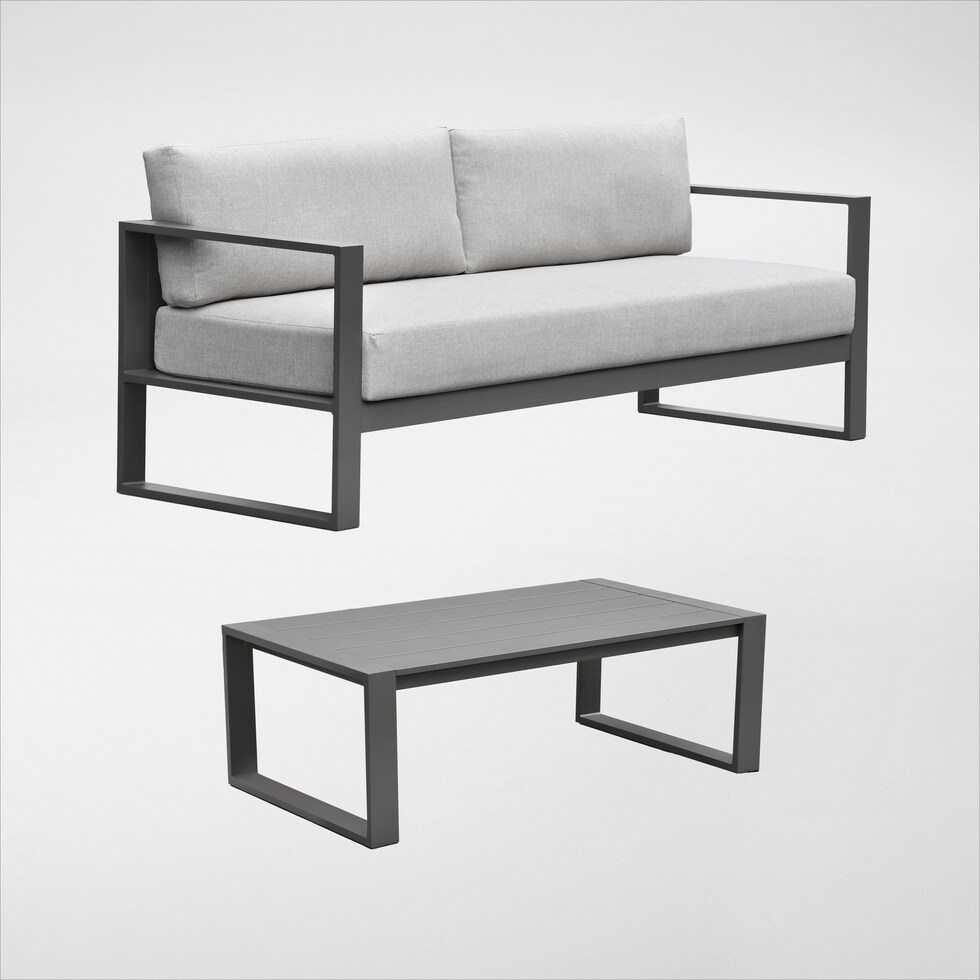 yarmouth white outdoor sofa set   
