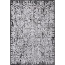 yarrow gray black area rug  x    