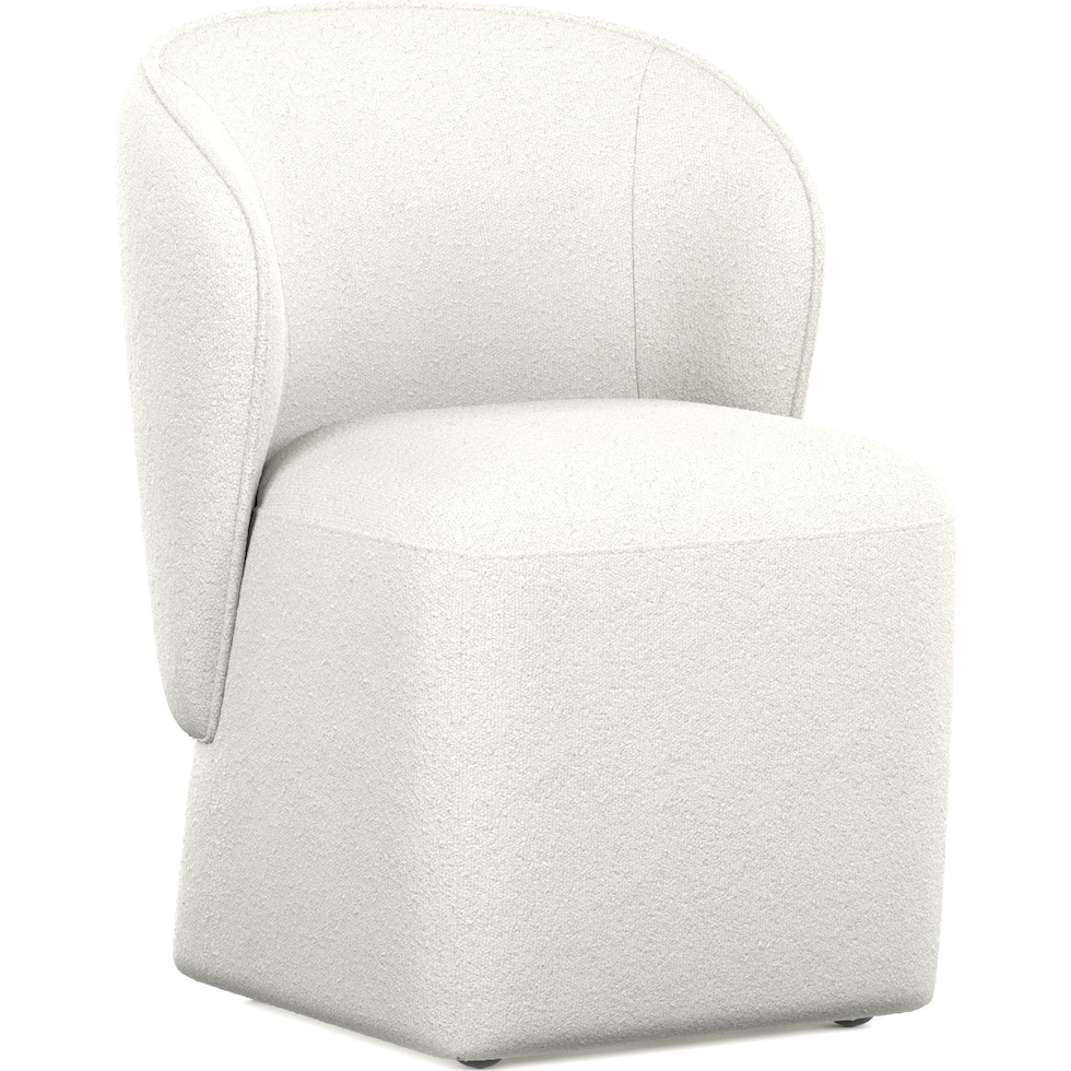 yates white dining chair   