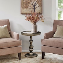 yelina gold end table   