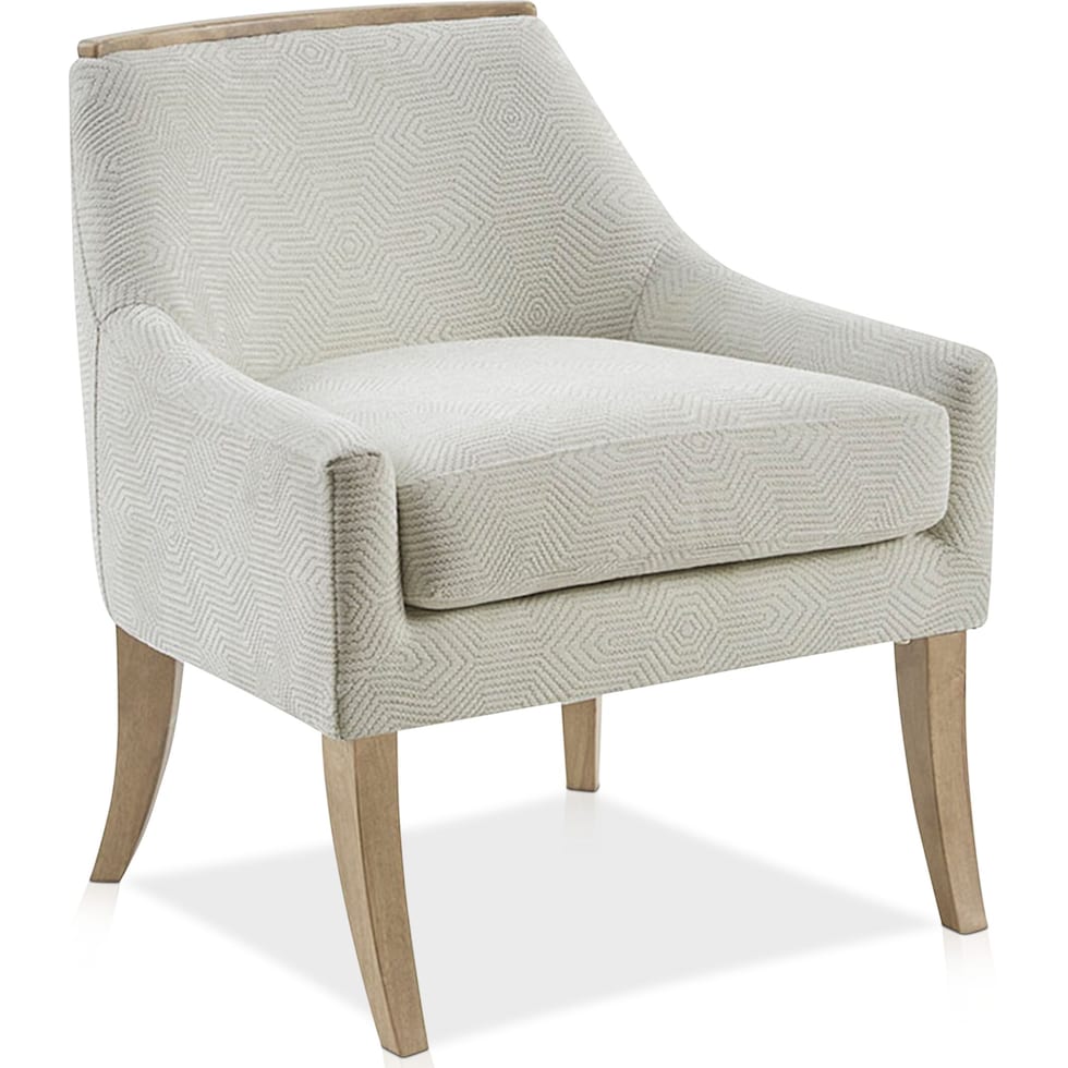 yucco white accent chair   