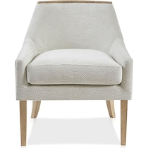 yucco white accent chair   