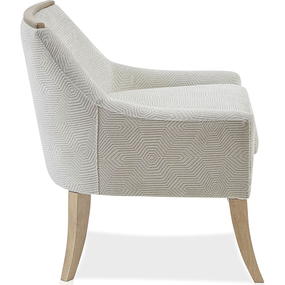 yucco white accent chair   