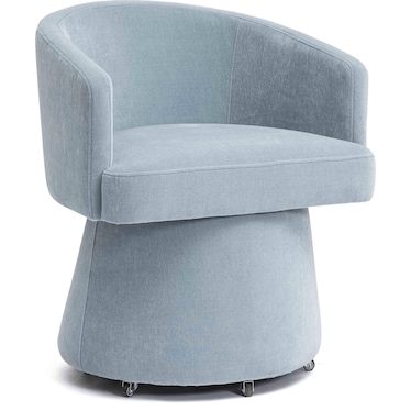 Yuri Upcycled Chenille Rolling Desk Chair