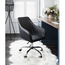 zac black office chair   
