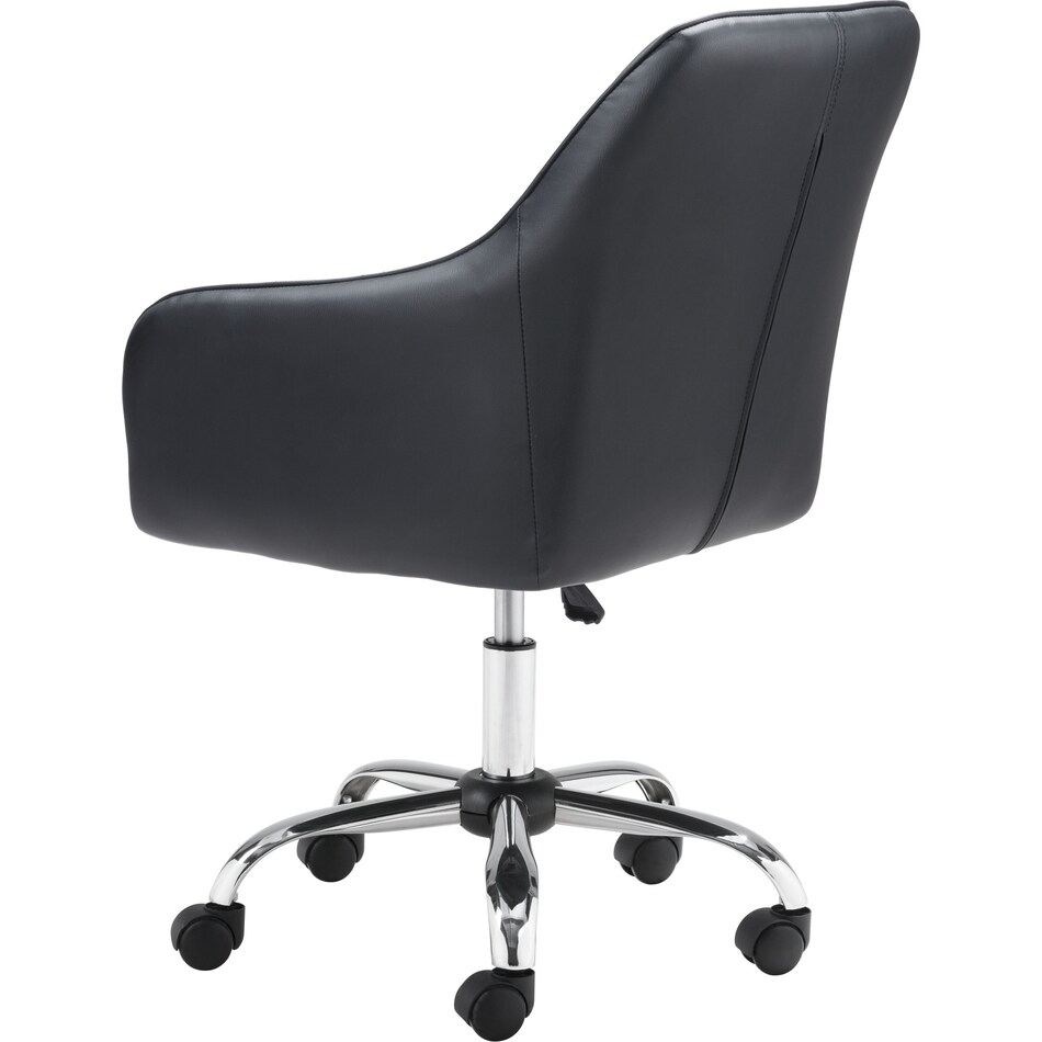 zac black office chair   