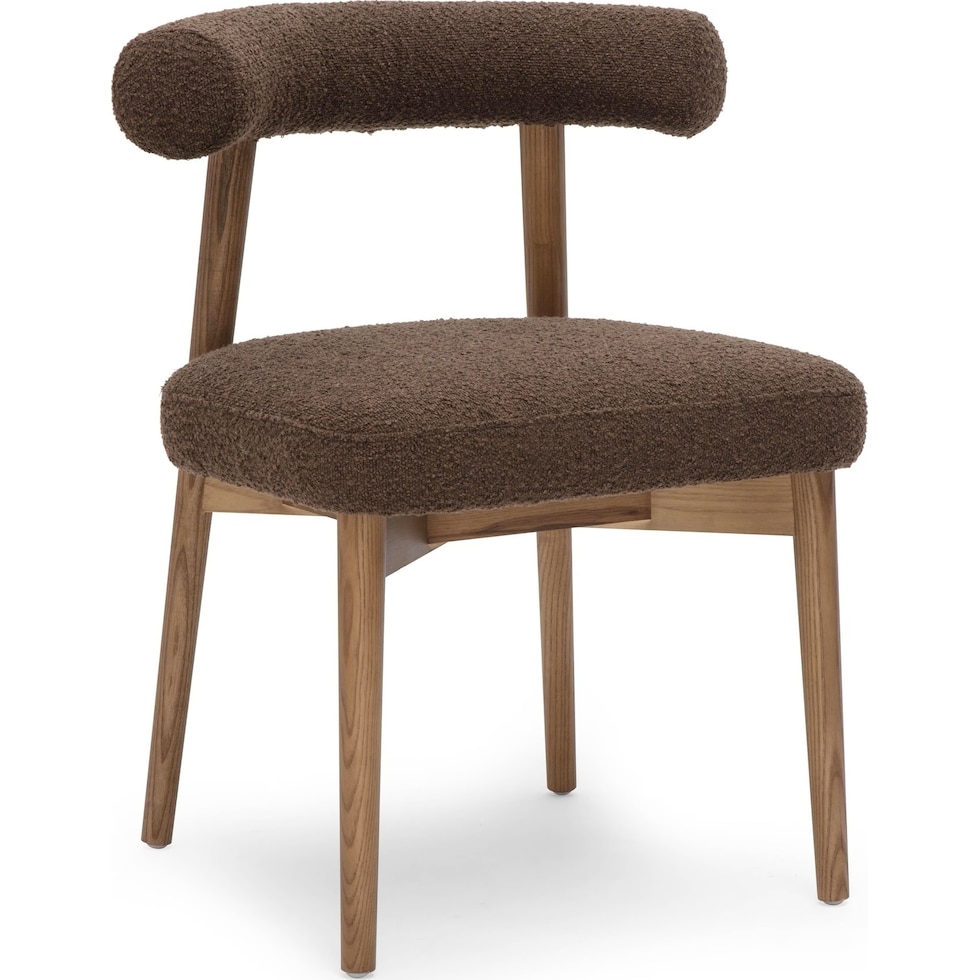 zack dark brown accent chair   