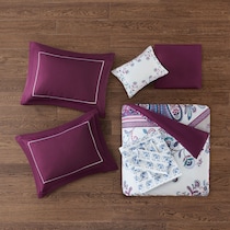 zailey purple full queen bedding set   
