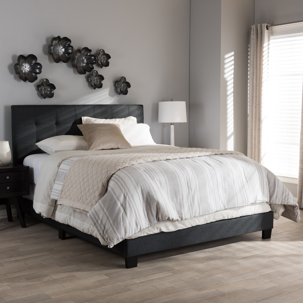 zanab gray full bed   