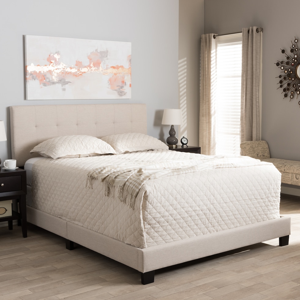zanab neutral queen bed   