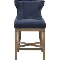 zander blue counter height stool   