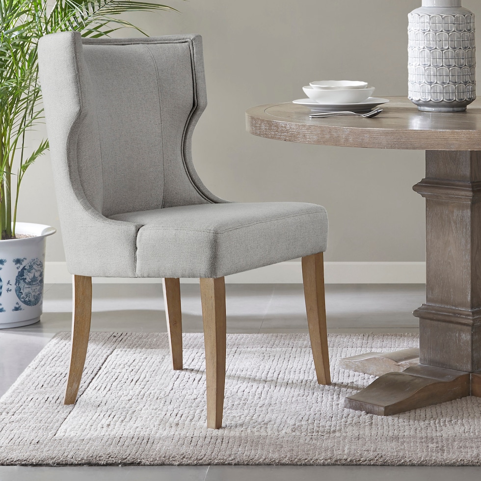 zander gray dining chair   