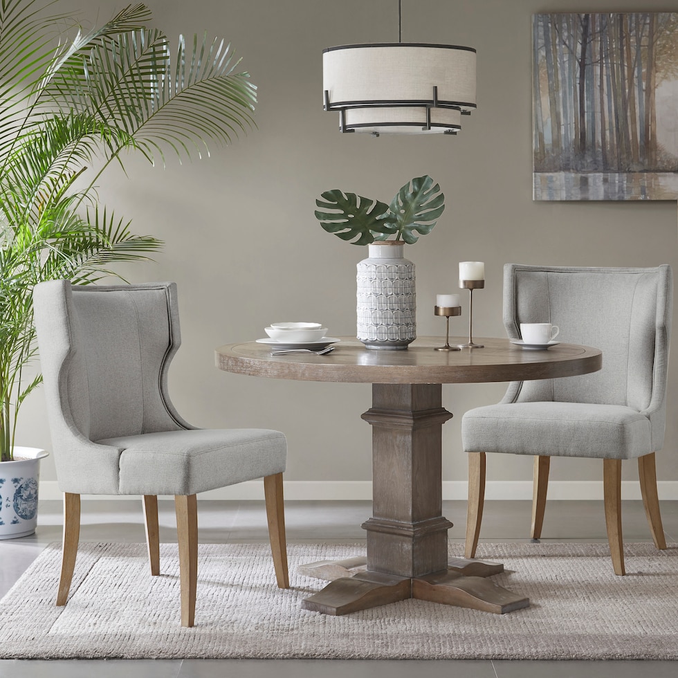 zander gray dining chair   