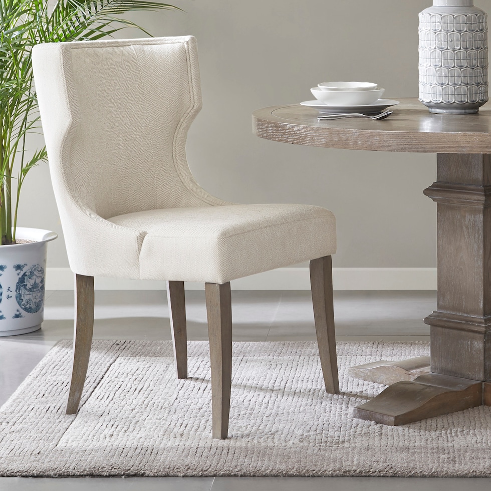 zander white dining chair   