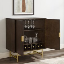 zane dark brown bar cabinet   