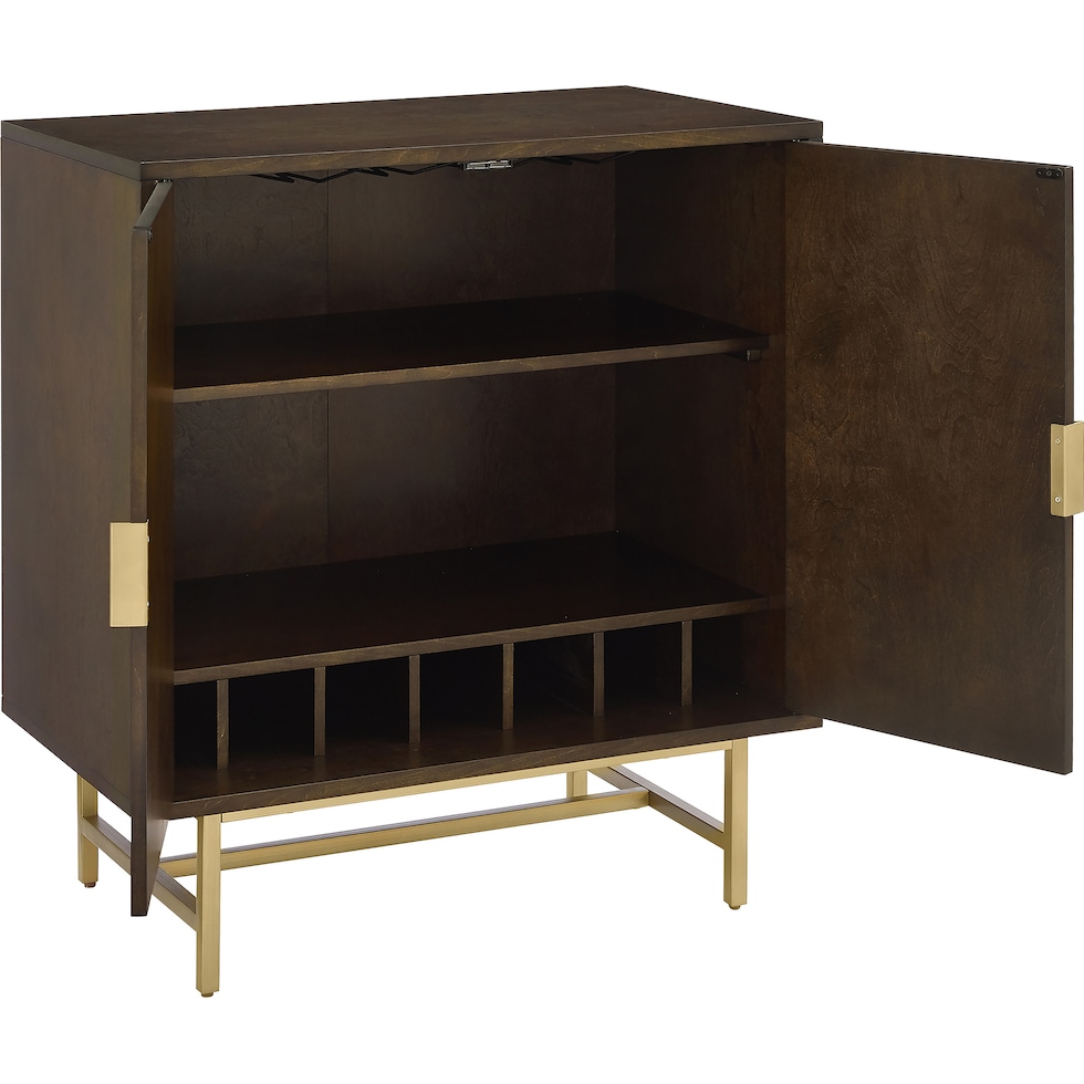 zane dark brown bar cabinet   