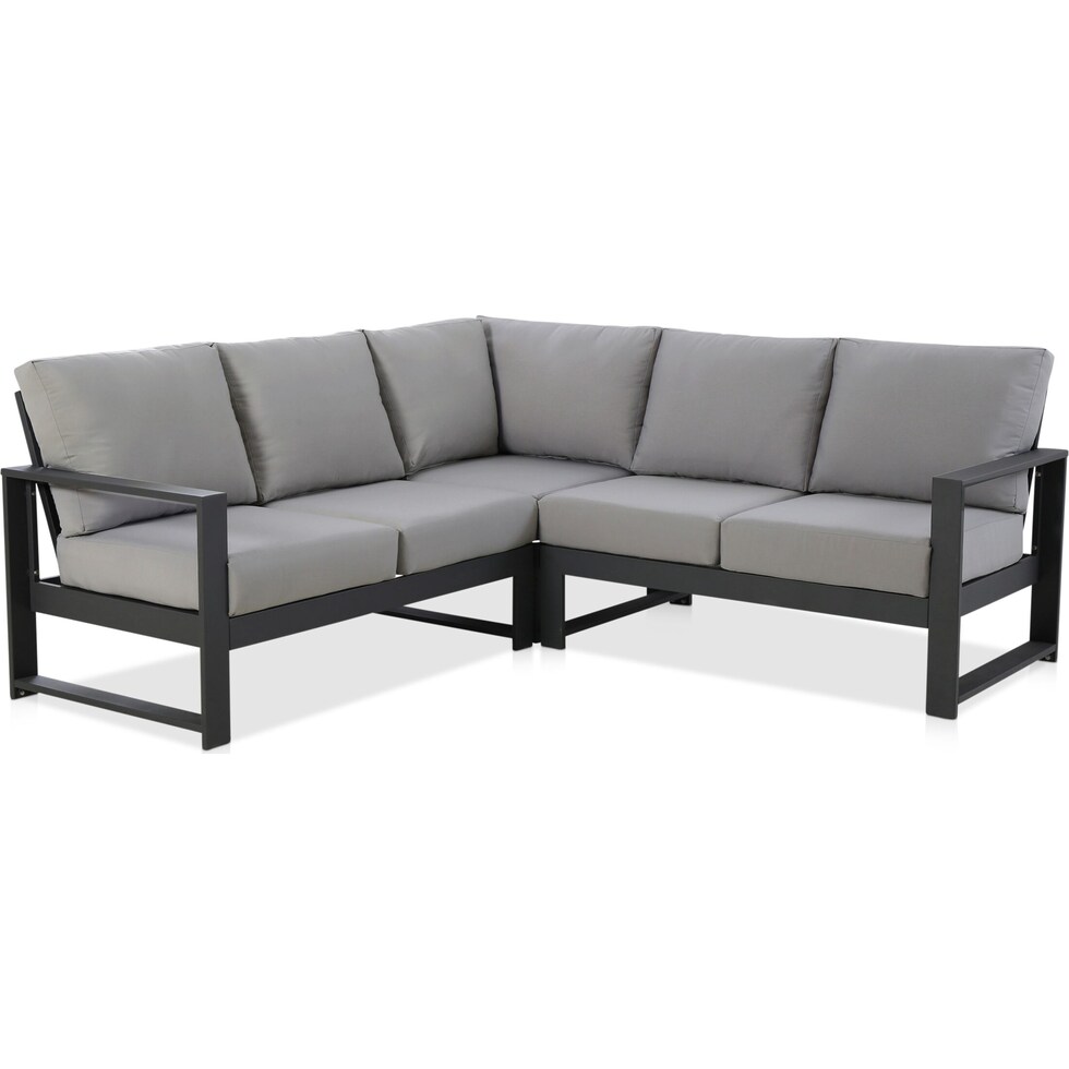 zanita black outdoor sectional   