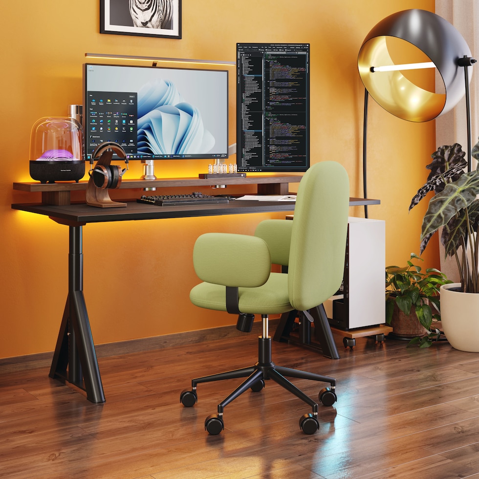 zara green office chair   