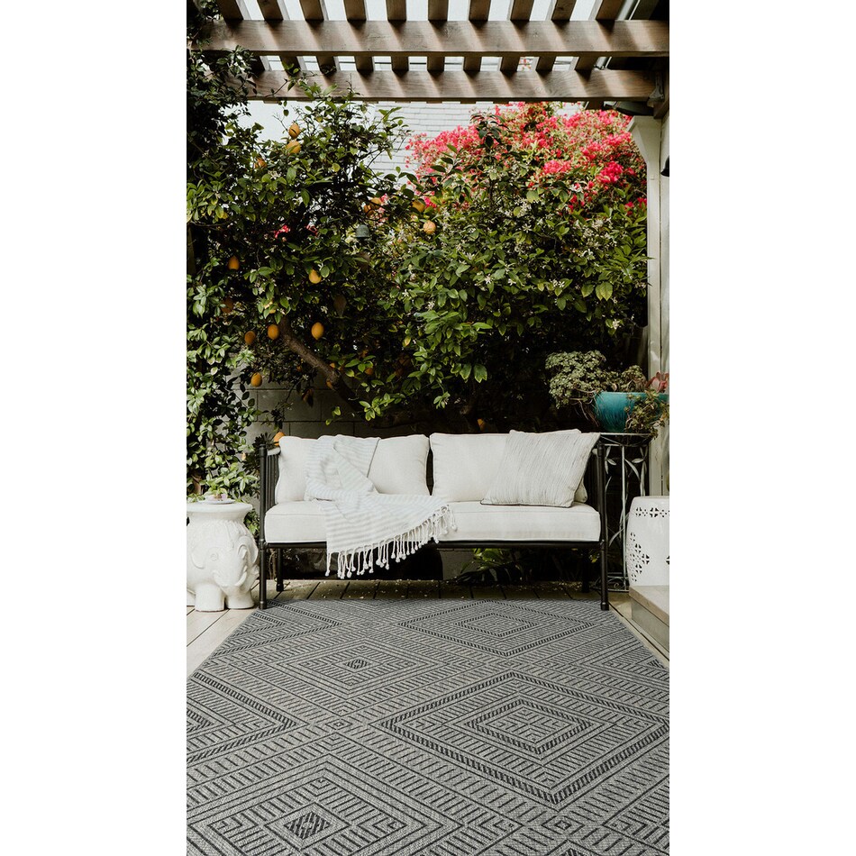zaragoza gray outdoor area rug   
