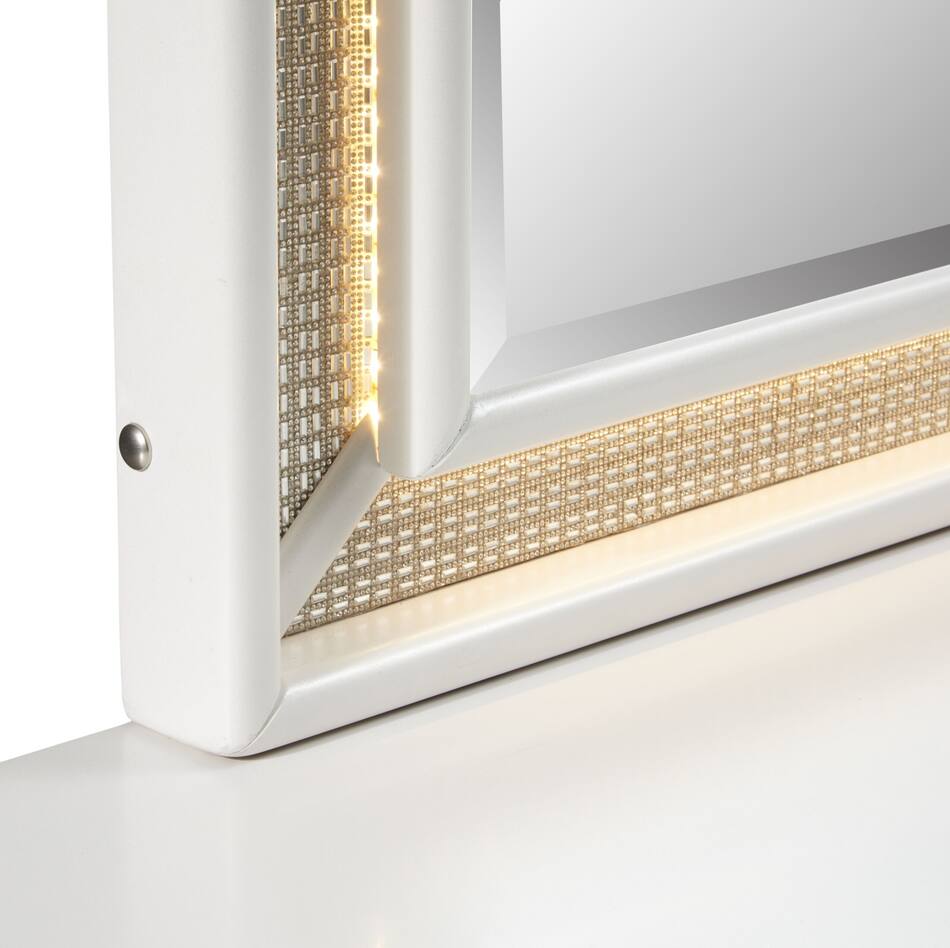 Zarah 6Piece King Upholstered Bedroom Set with Nightstand, Dresser and Mirror Value City