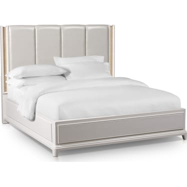 Zarah 6-Piece Queen Upholstered Bedroom Set with Nightstand, Dresser and Mirror