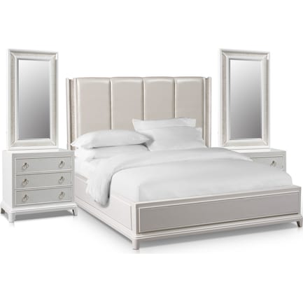 Zarah 7 Piece Upholstered Bedroom Set, Value City Bedroom Furniture Sets