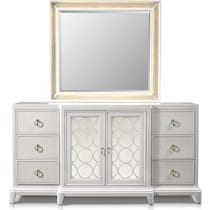 zarah white dresser & mirror   
