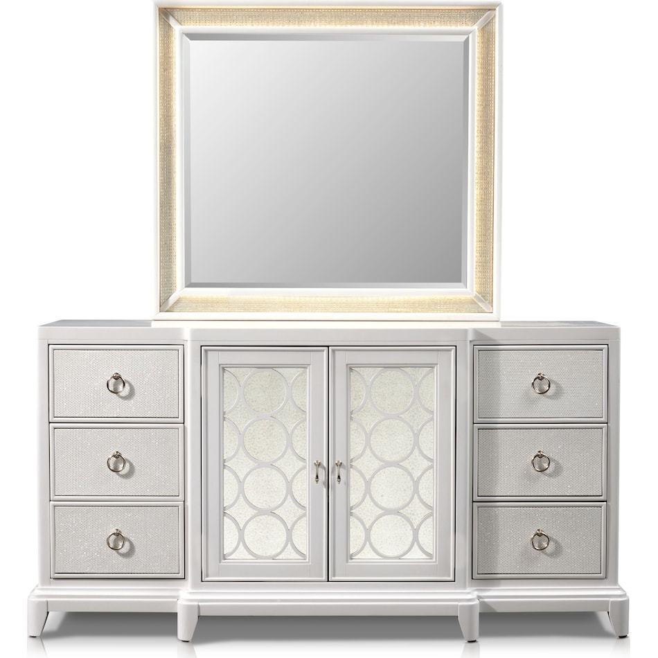 zarah white dresser & mirror   