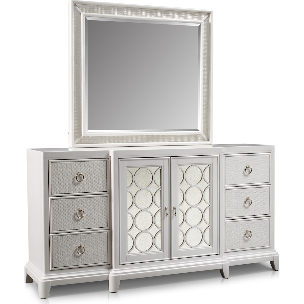 zarah white dresser and mirror   