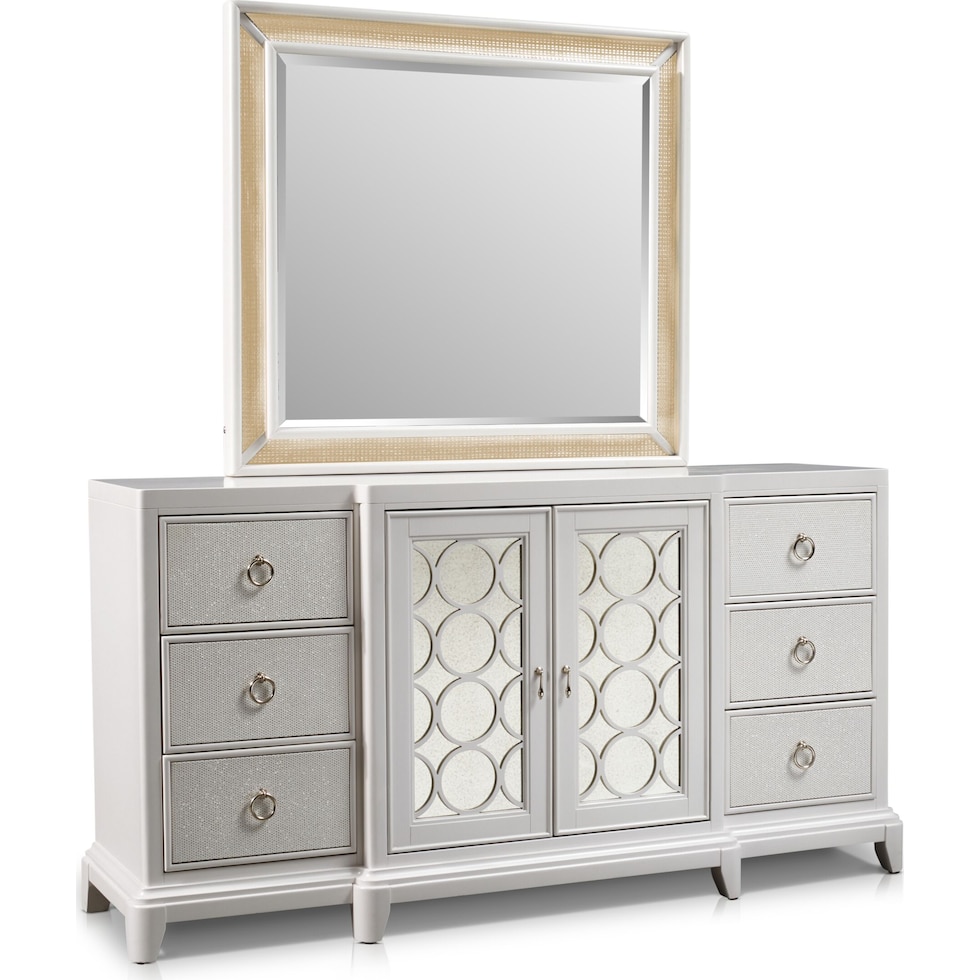 zarah white dresser and mirror   