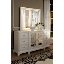 zarah white dresser and mirror   